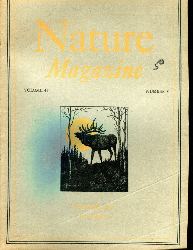 Nature Magazine October 1952 EX ML On Back 011217jhe