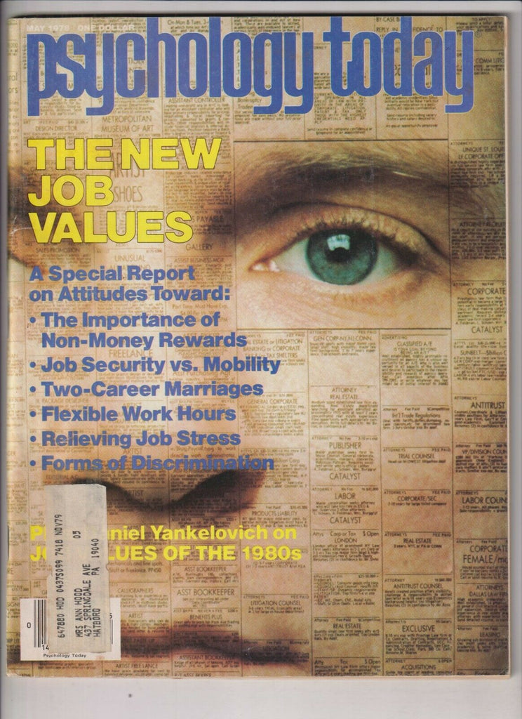 Psychology Today Mag The New Job Values May 1978 032720nonrh