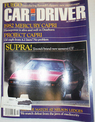 Car And Driver Magazine 1982 Mercury Capri October 1981 032515R