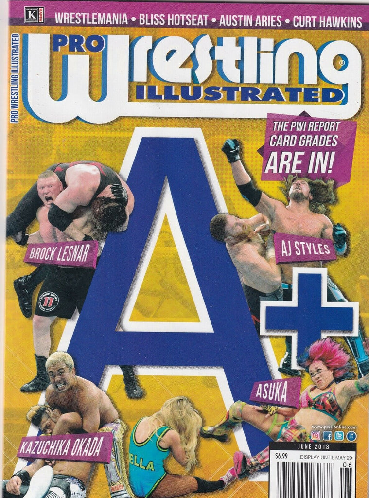 Pro Wrestling Illustrated AJ Styles Brock Lesnar Asuka June 2018 061719nonr
