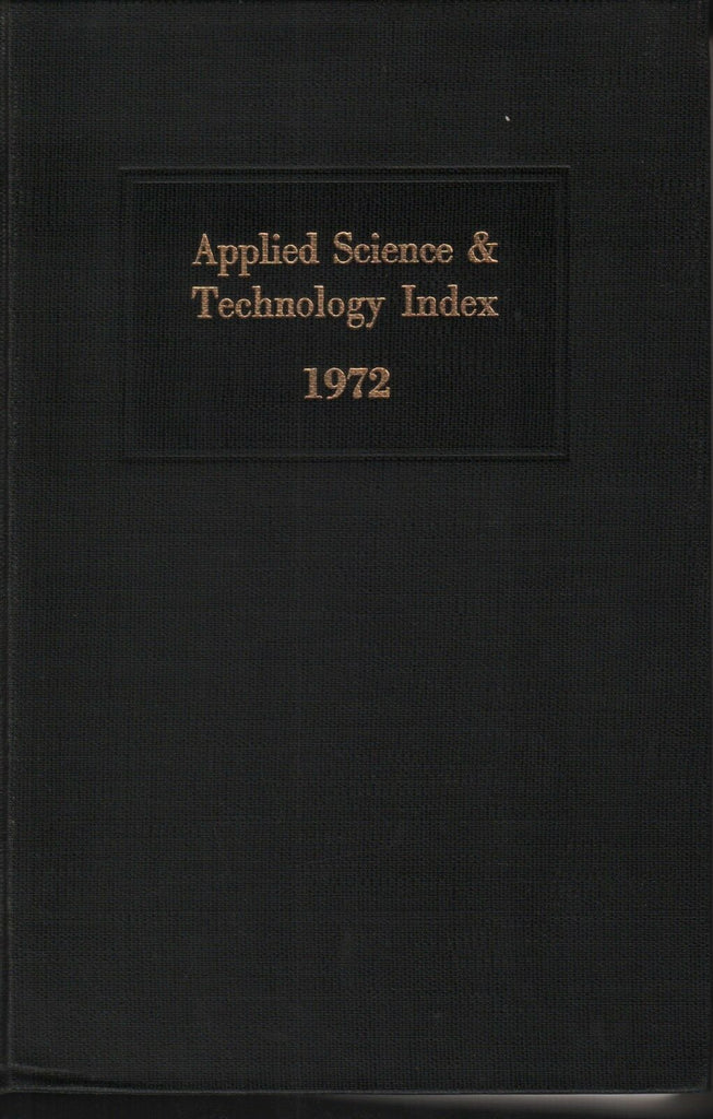 Applied Science & Technology Index 1972 H.W. Wilson Company ex-FAA 112118AME