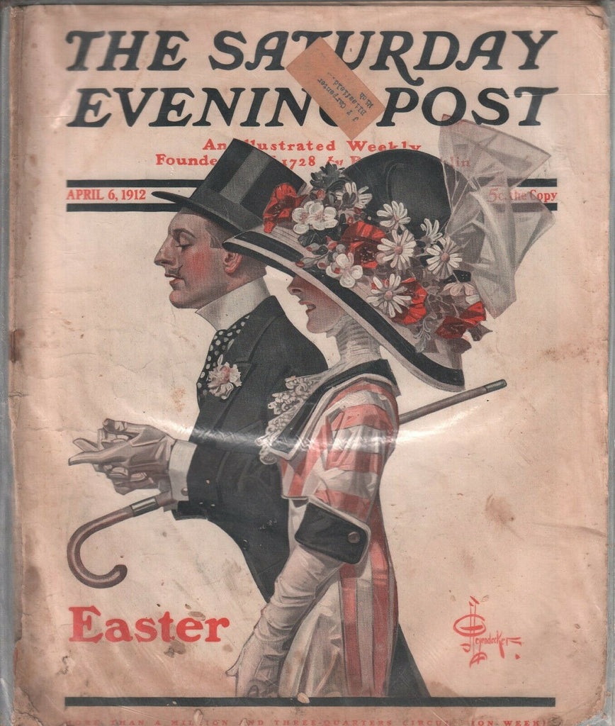 Saturday Evening Post Magazine April 6 1912 Vintage Easter 081020ame3