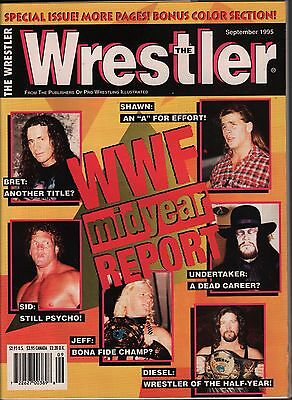 The Wrestler September 1995 Bret Hart, Shawn Micheals, Undertaker VG 012016DBE