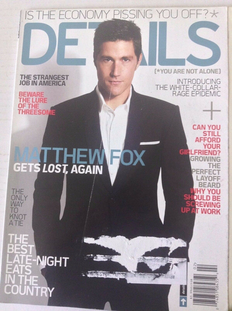 Details Magazine Matthew Fox Gets Lost Again January/February 2009 051717nonrh