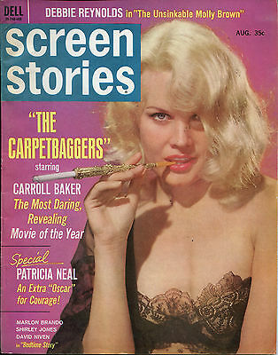Screen Stories August 1964 Patricia Neal Carroll Baker High Grade Nice & Clean