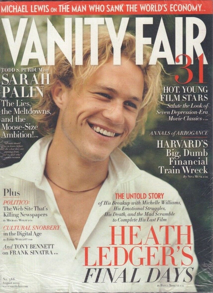 Vanity Fair August 2009 Heath Ledger Tony Bennett Frank Sinatra 010519DBE