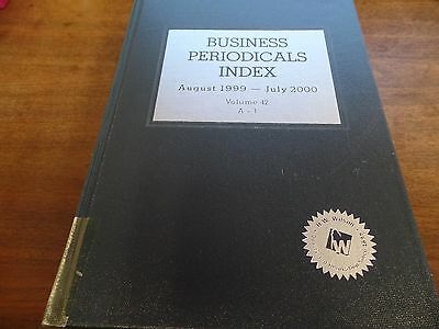 Business Periodicals Index #42 A-I Aug 1999- July 2000 Ex-FAA Library 030716ame4