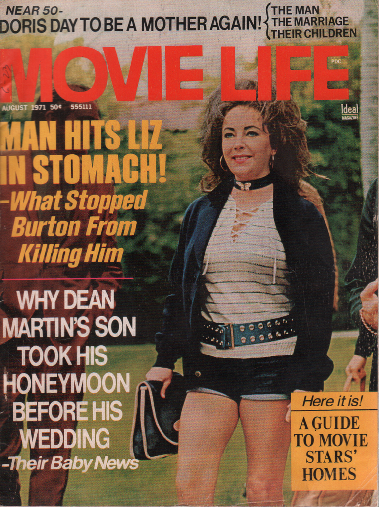 Movie Life August 1971 Liz Burton Dean Martin Doris Day 032420DBE