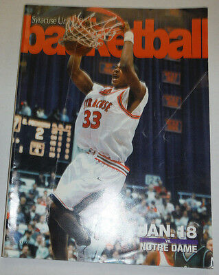 Syracuse Basketball Magazine January 18, 1997 Vs Notre Dame 122314R2