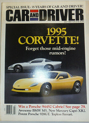 Car And Driver Magazine Corvette & Porsche 944S2 Cabrio July 1990 NO ML 012115R