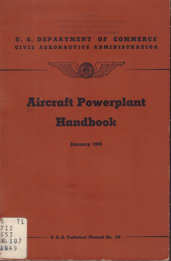 U.S. DOC CAA Aircraft Power-plant Handbook FAA Library 080417nonDBE