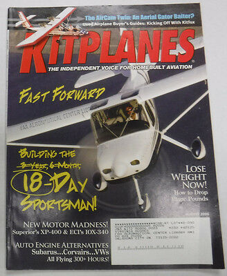 Kitplanes Magazine 18-Day Sportsman August 2006 072215R