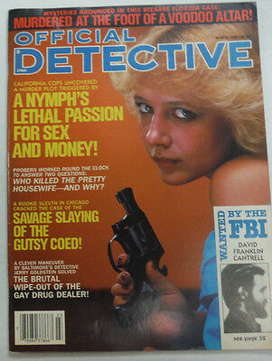 Official Detective Magazine Lethal Passion For Money March 1988 062015R