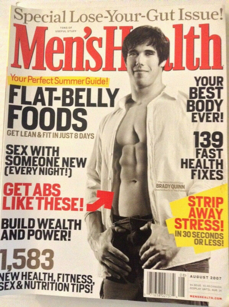 Men's Health Magazine Get Abs Like Brady Quinn August 2007 032119nonrh