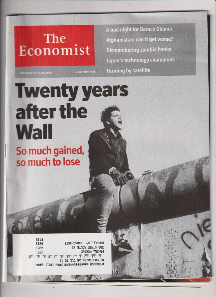 The Economist Mag 20 Years After The Berlin Wall November 7-13 2009 032720nonrh