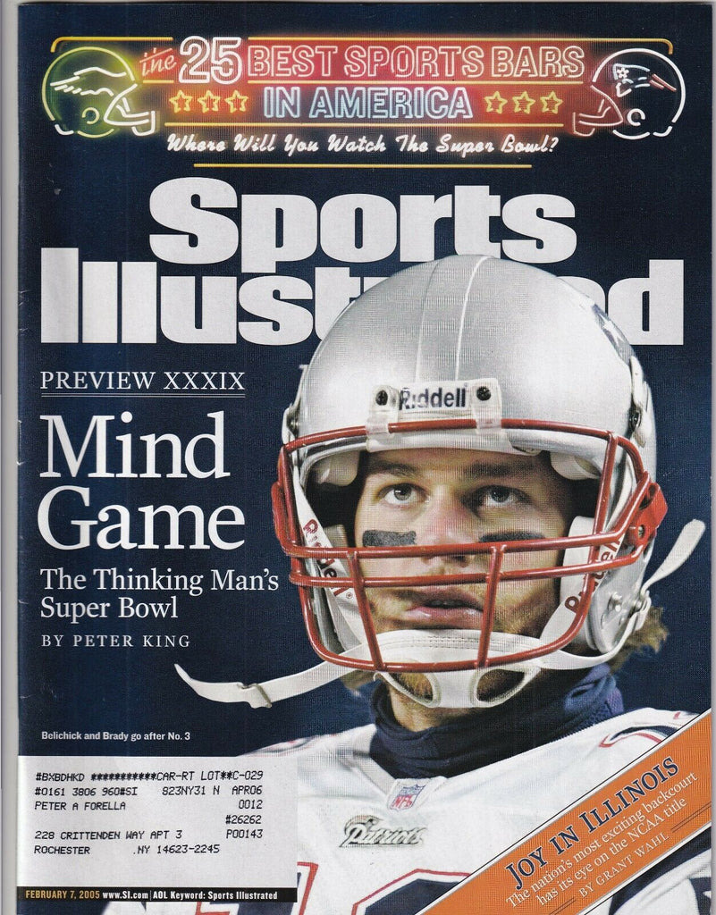 Sports Illustrated Tom Brady & Coach Belichick February 7, 2005 091519nonr