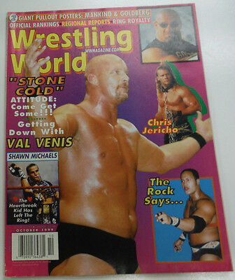 Wrestling World Magazine Stone Cold & Chris Jericho October 1999 082814R
