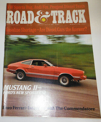 Road & Track Magazine Gasoline Shortage Mustang II September 1973 082014R