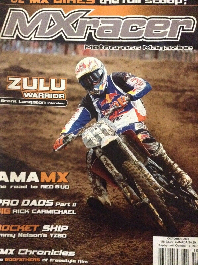 Mx Racer Magazine Grant Langston Zulu Warrior October 2001 122418nonrh