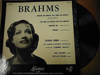 33 RPM Vinyl Brahms Four Songs London Records LL903 LP 040715SM