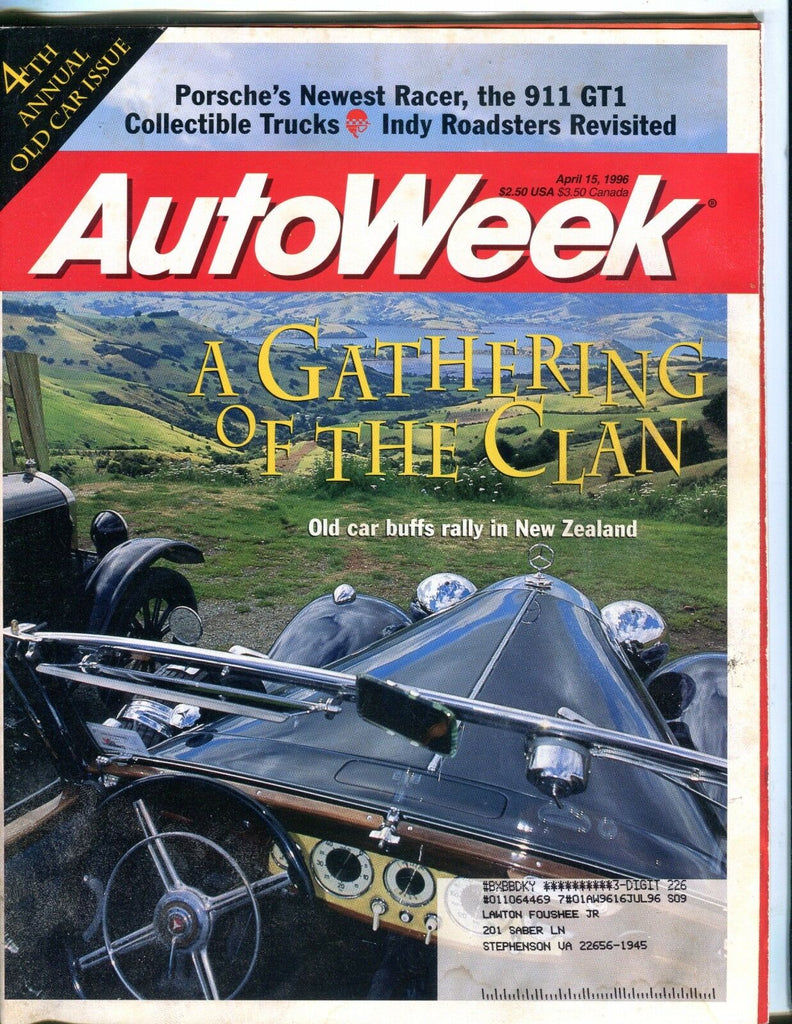 AutoWeek Magazine April 15 1986 New Zealand EX w/ML 050317nonjhe