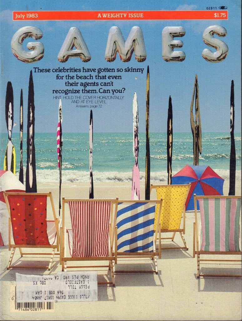 Games July 1983 Celebrity Eye Game Cover w/ML 052517nonDBE