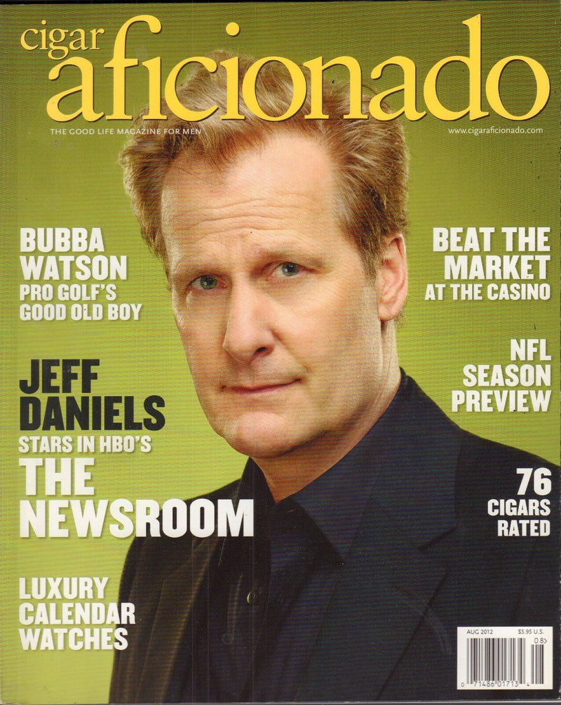 Cigar Aficionado August 2012 Jeff Daniels, Bubba Watson Vg 010317DBE