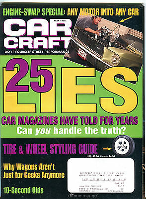 Car Craft Magazine May 1998 25 Lies Car Magazines Have Told EX 021816jhe