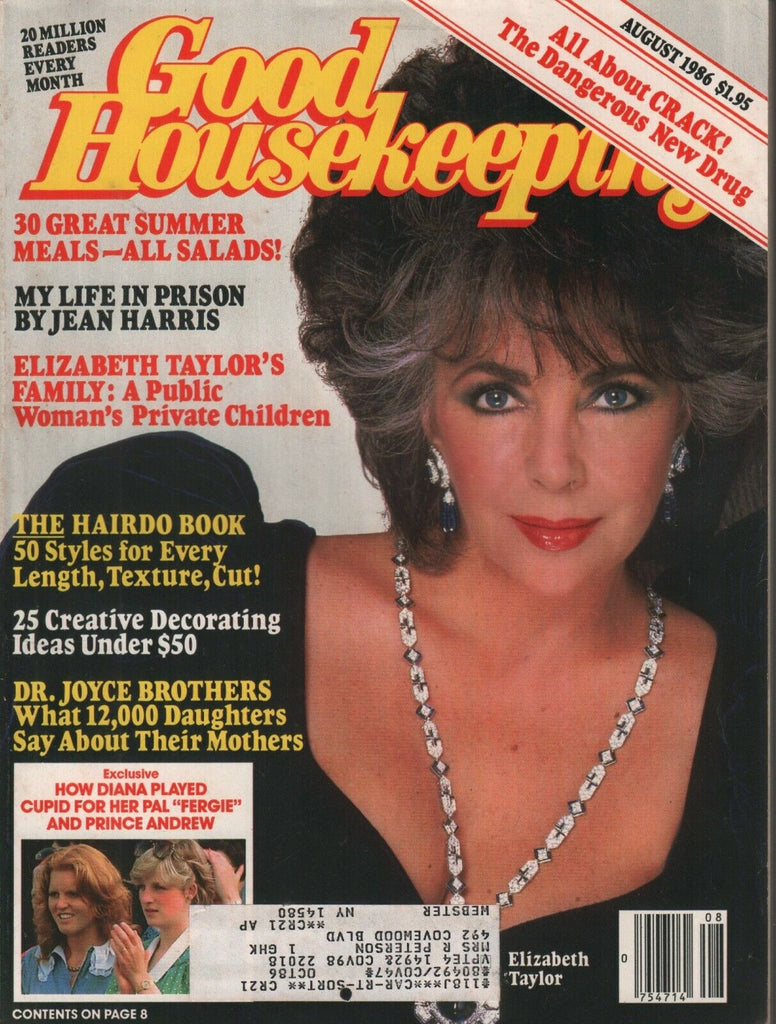 Good Housekeeping August 1986 Princess Diana Elizabeth Taylor 102419AME