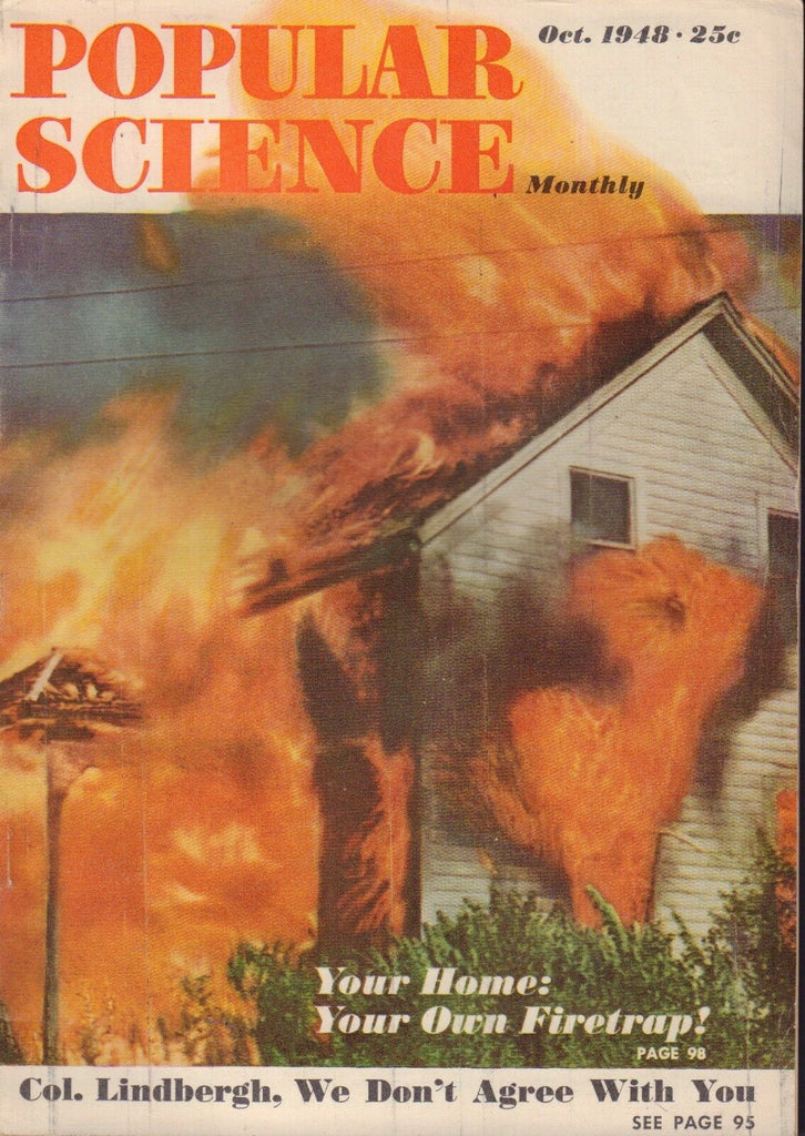 Popular Science Magazine October 1948 Firetrap Home 102017nonjhe