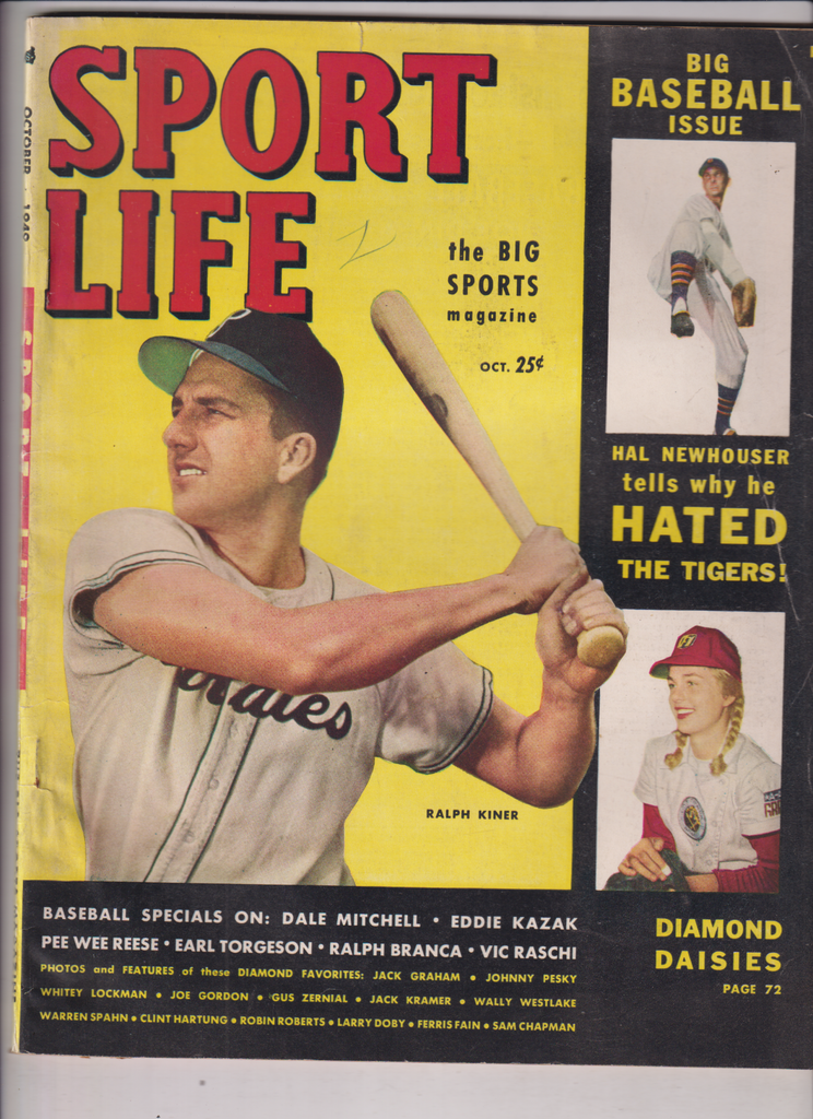 Sport Life Mag Ralph Kiner Diamond Daisies & Pee Wee October 1949 122719nonr