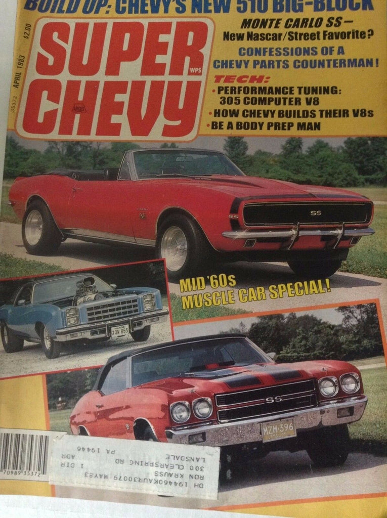 Super Chevy Magazine Monte Carlo SS 305 Computer V8 April 1983 090417nonrh