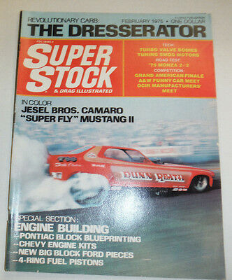 Super Stock Magazine Jesel Bros Camaro Super Fly Mustang February 1975 030215r