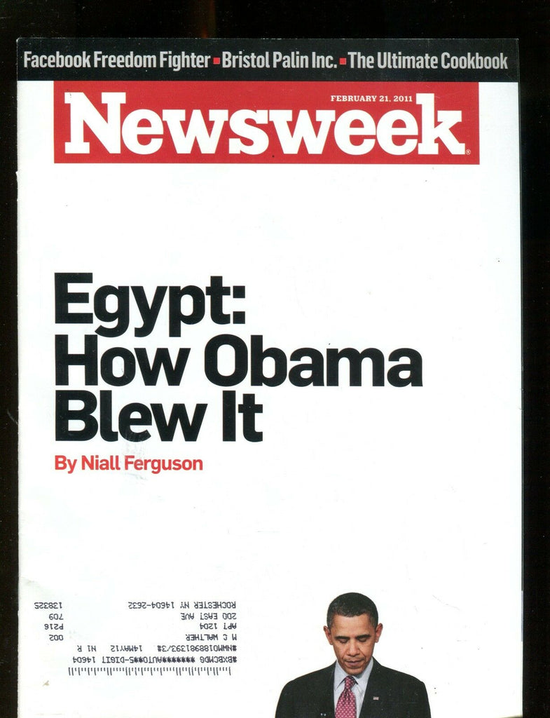 Newsweek Magazine February 21 2011 Egypt Barack Obama EX w/ML 011217jhe