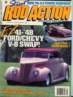 Street Rod Action Magazine March 1990 '41-'48 V-8 Swap VGEX 032516jhe