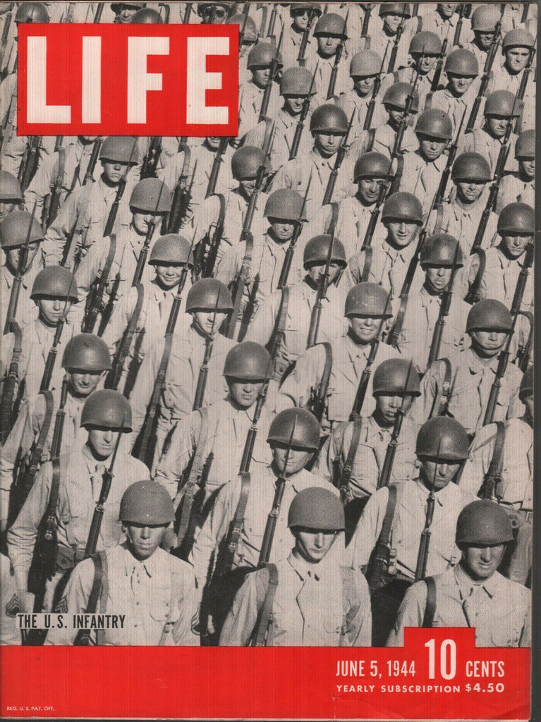 Life June 5 1944 US Infantry Cassino Omar Bradley Vintage WWII Ads 081919AME