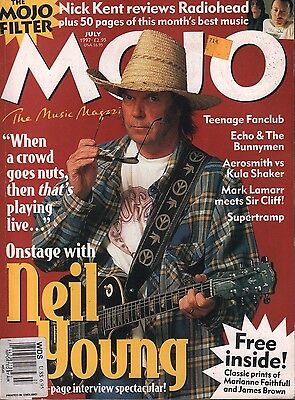 Mojo July 1997 Neil Young, Nick Kent, Aerosmith EX 010516DBE