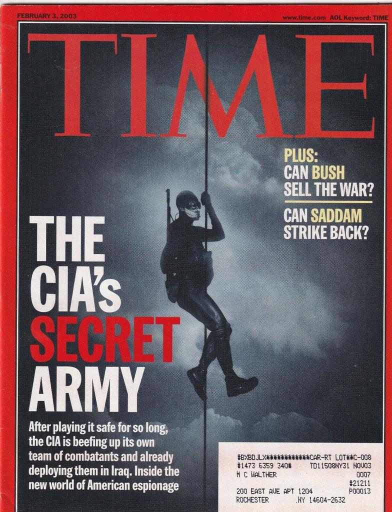 Time Mag The CIA's Secret Army Saddam February 3, 2003 102219nonr