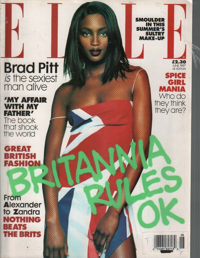 Elle UK Edition Magazine June 1997 Brad Pitt Spice Girls Brianna Rules 090919AME