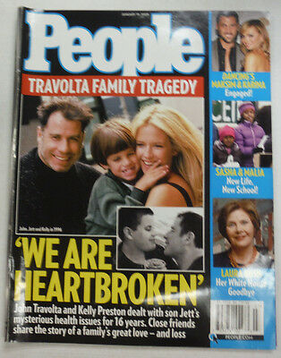 People Magazine John Travolta & Sasha & Malia January 2009 052615R