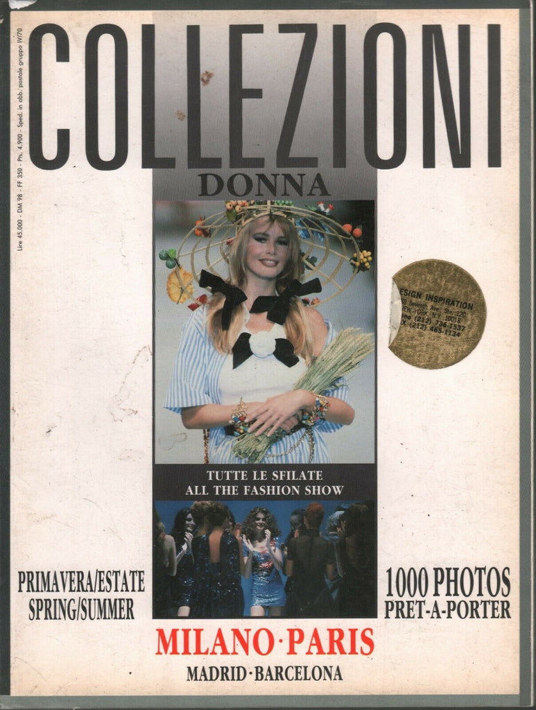 Collezioni Donna Fashion Spring/Summer #25 1992 Cindy Crawford Naomi 011221ame2