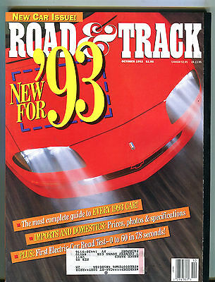 Road & Track Magazine October 1992 New For '93 EX 071916jhe