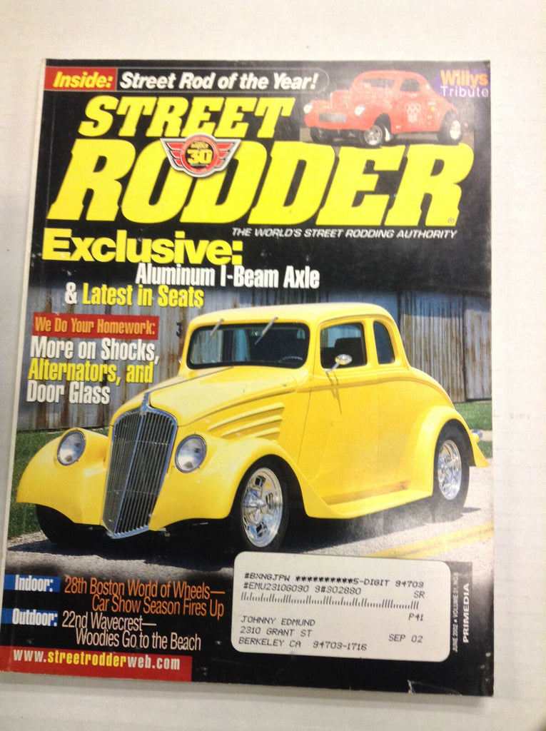 Street Rodder Magazine Aluminum I-Beam Axle June 2002 031017NONRH