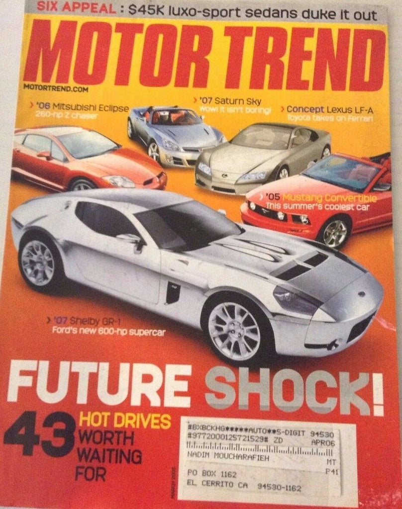 Motor Trend Magazine Ford Shelby GR-1 Mitsubishi March 2005 080217nonrh