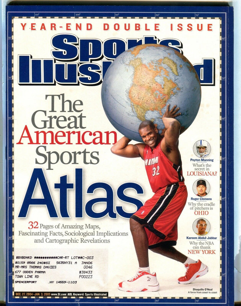 Sports Illustrated Magazine Dec. 27 2004 Shaquille O'Neal EX w/ML 030817nonjhe