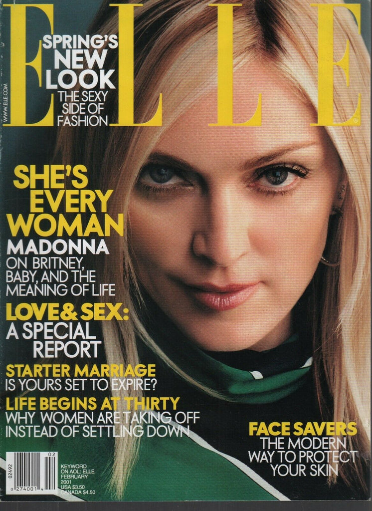 Elle Vintage Fashion Magazine February 2001 Madonna Britney Spears 092719AME