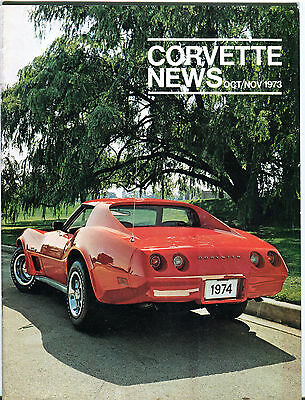 Corvette News October/NOvember 1973 1974 Corvette EX 041216jhe