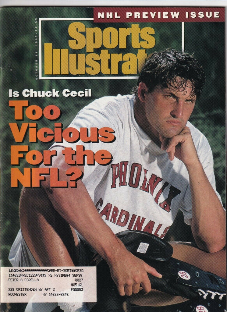 Sports Illustrated Chuck Cecil NHL Preview October 11, 1993 091719nonr