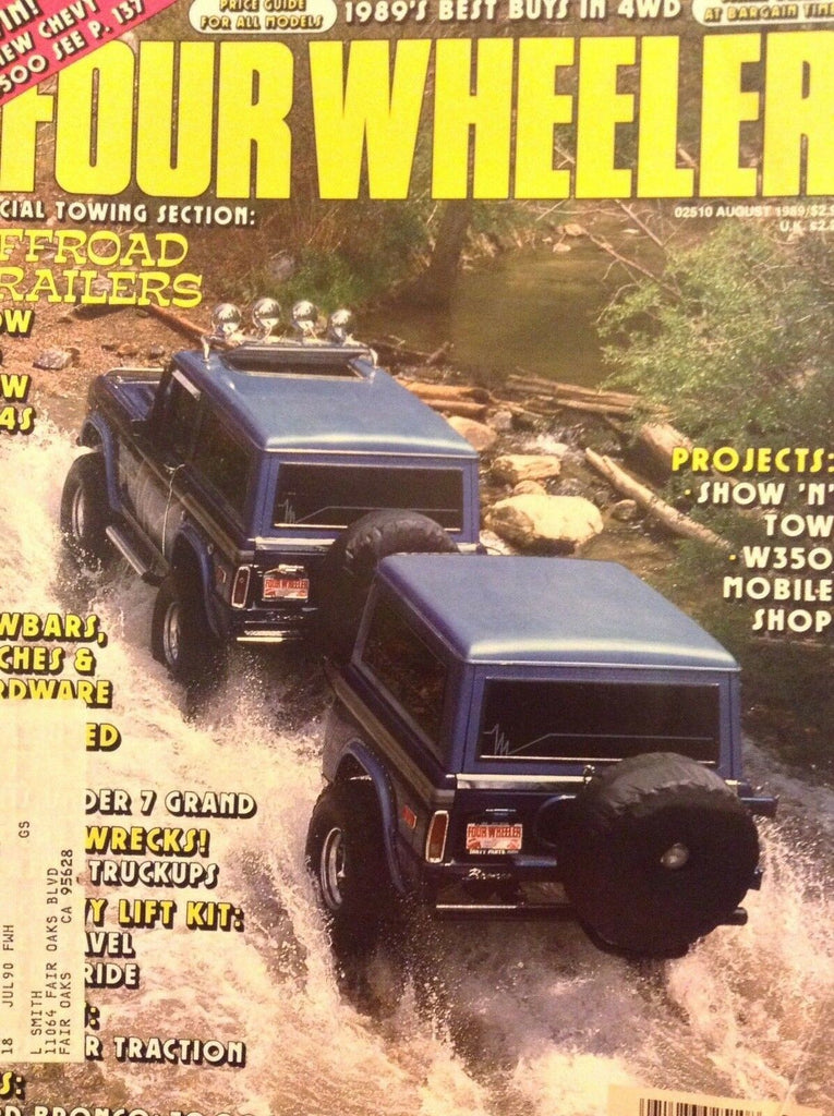Four Wheeler Magazine Offroad Trailers August 1989 020818nonrh