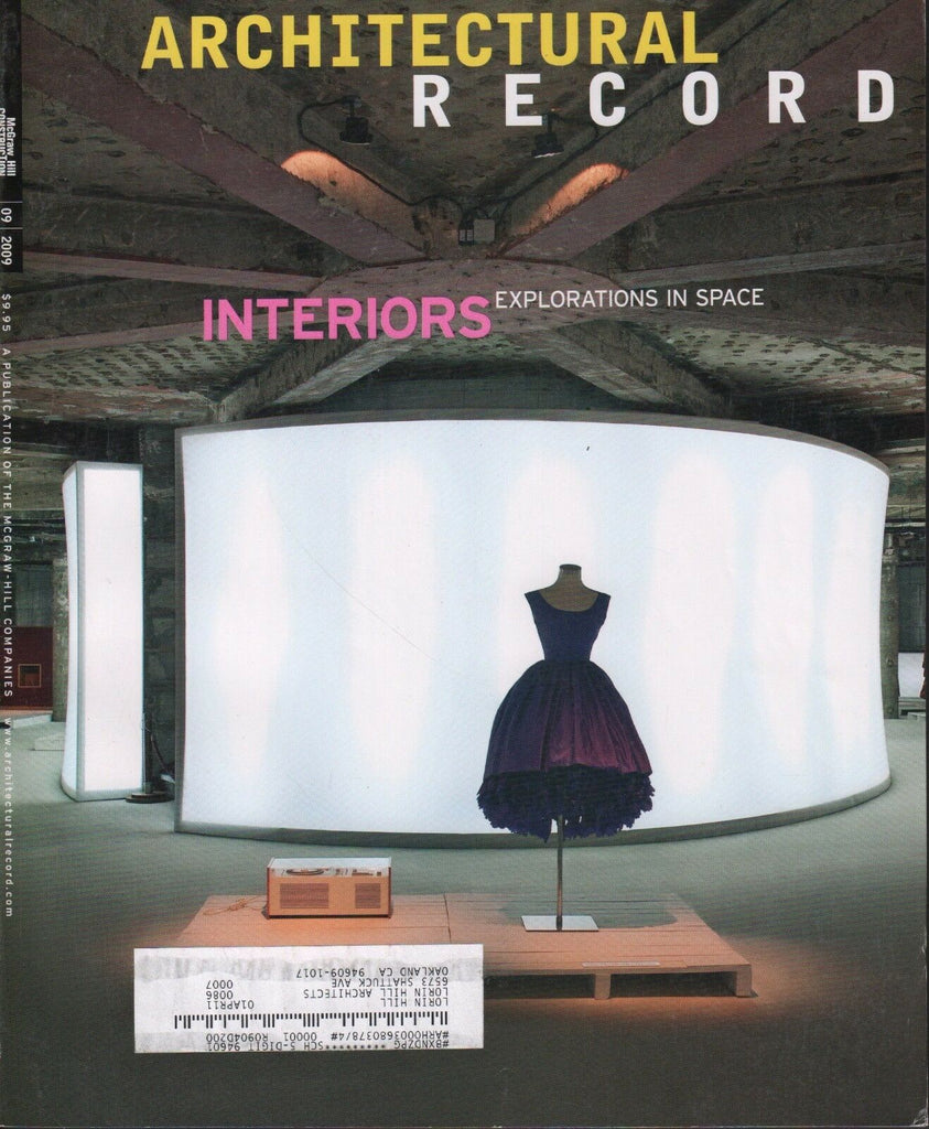 Architectural Record August 2009 Interiors, Explorations In Space 072517nonDBE2